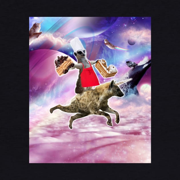 Lemur Riding Hyena Unicorn Eating Cake by Random Galaxy